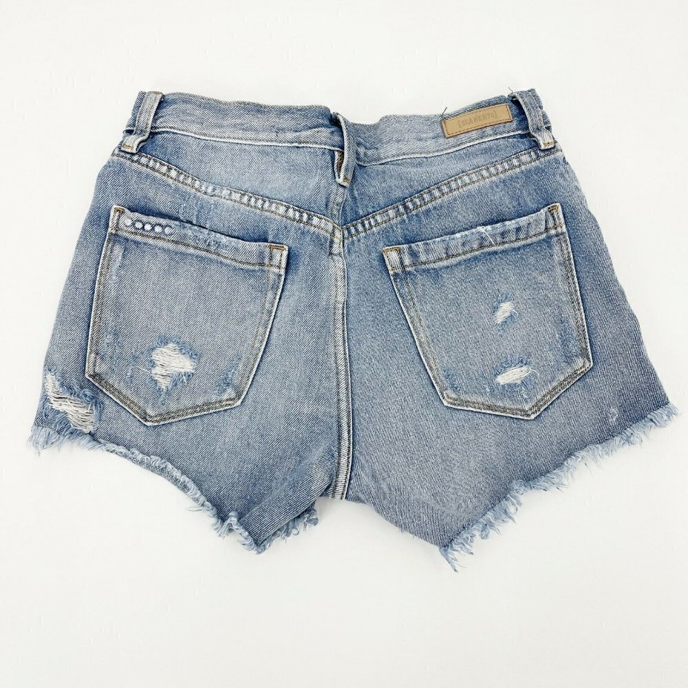 Blank NYC Mid Rise Distressed Denim Button Fly Cut Off Jean Shorts - Picture 3 of 7